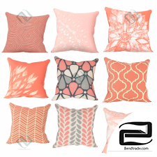 Pillows Decorative coral and pink