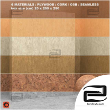 Material wood covering, plywood, cork, osb