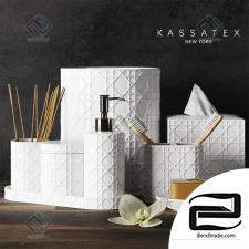 Rattan Kassatex Bathroom Accessories Set