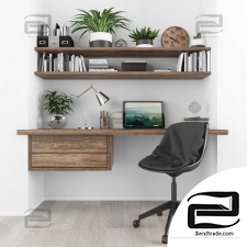 Office furniture Work zone set 02