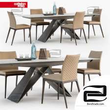 Table and chair Cattelan Italia Arcadia couture, Premier