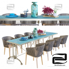 Table and chair Tribu Outdoor Furniture