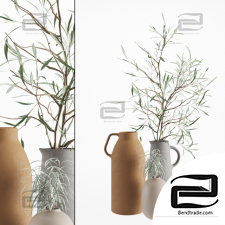Bouquet Bouquet Vases by H&M with olive and rosmarinus branch