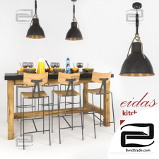 Table and chair Table and chair LaForma Eidas Kitchen set