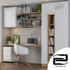 Office furniture Home Office white wood 15