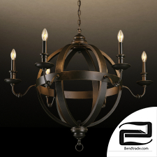 GRAMERCY HOME - MEDIEVAL METAL ORB CHANDELIER CH029-8-ABG