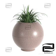 Flowerpot Concrete Ball 2 - Flowerpot Shar 2