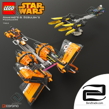 Toys LEGO SW Anakin's & Sebulba's Podracers