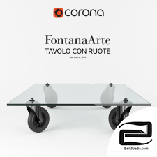 FontanaArte - Tavolo con Ruote
