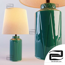 Table Lamp Green Reactive Glaze Vera