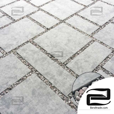 Tile square pebble paving stones
