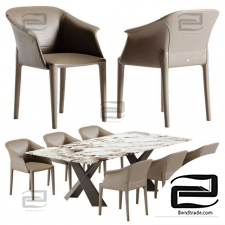 Table and chair Cattelan Italia Mad Max, Zuleika