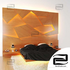 Beds with 3D panel