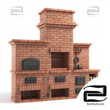 Brick oven barbecue and grill