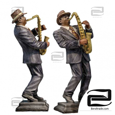 Saxophonist sculptures