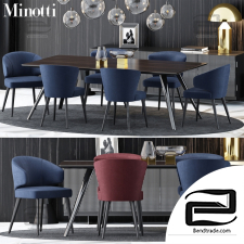 Table and chair Minotti 27