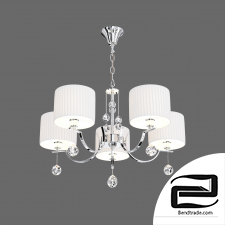 Chandelier with white shades Eurosvet 60095/5 Napoli