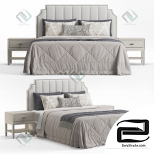 Bed Princeton Step Rectangular Upholstered