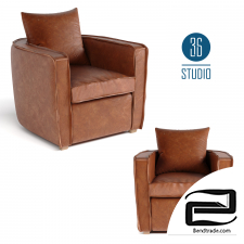 Leather chair model S09701 from Studio 36