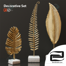 Decorative set of Golden leaves Decor set of golden leaves