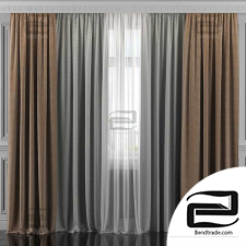 Curtains with a window 
