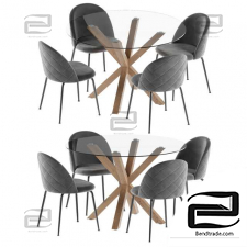 Table and chair La forma Arya, Mystere