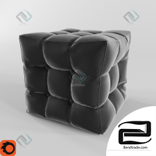 Padded stool 3D Model id 15653