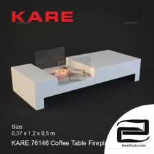 Coffee table Coffee table KARE 76146 Fireplace Tempore