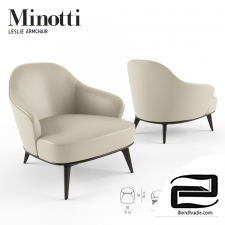 Minotti Leslie Armchair 3D Model id 14917