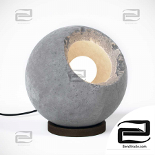 Table lamp made of concrete