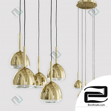 Hanging lamp Brass Bell by Ligne Roset