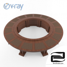 Round table 3D Model id 14232