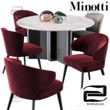 Table and chair Minotti Aston Dining