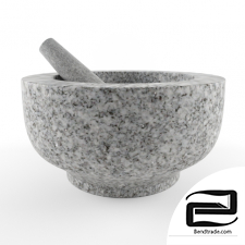 Mortar and Pestle 3D Model id 14536
