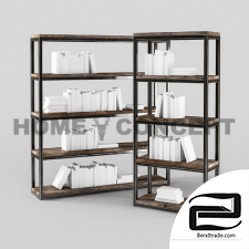 Wide and narrow shelves Axel, Axel Double and Single Bookcases