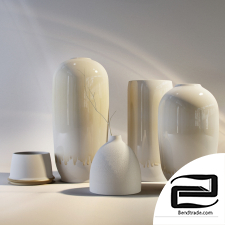 Ceramic vases in glaze