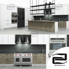 Kitchen furniture in industrial style