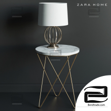 Coffee table and lamp ZARA home
