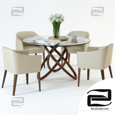Table and chair Table and chair Scandinavian Designs Oleander Dining, Lank