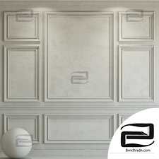 Material Stone Decorative plaster with molding 124
