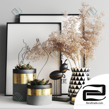 Decorative set Decor set black and white twig