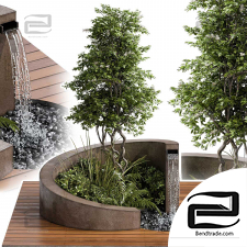 Landscape furniture with fountain 02