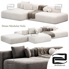 Stone Modular Sofa by Tamamm