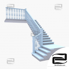 Stairs with run-up steps