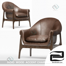 Armchair INDIO WOOD ACCENT CHAIR