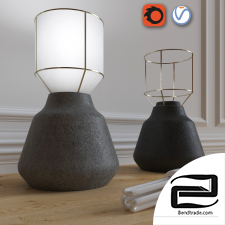 Table lamp with energy-saving light bulb