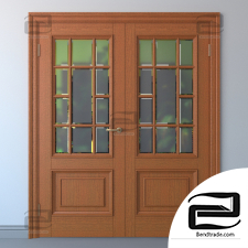 Classic paneled door with glazing