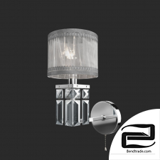 Classic sconce with lampshade Eurosvet 10099/1 chrome Zaffiro