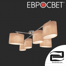 Ceiling chandelier with lampshades Eurosvet 60083/6 Elipse
