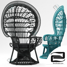 Armchair Black Peacock Chair